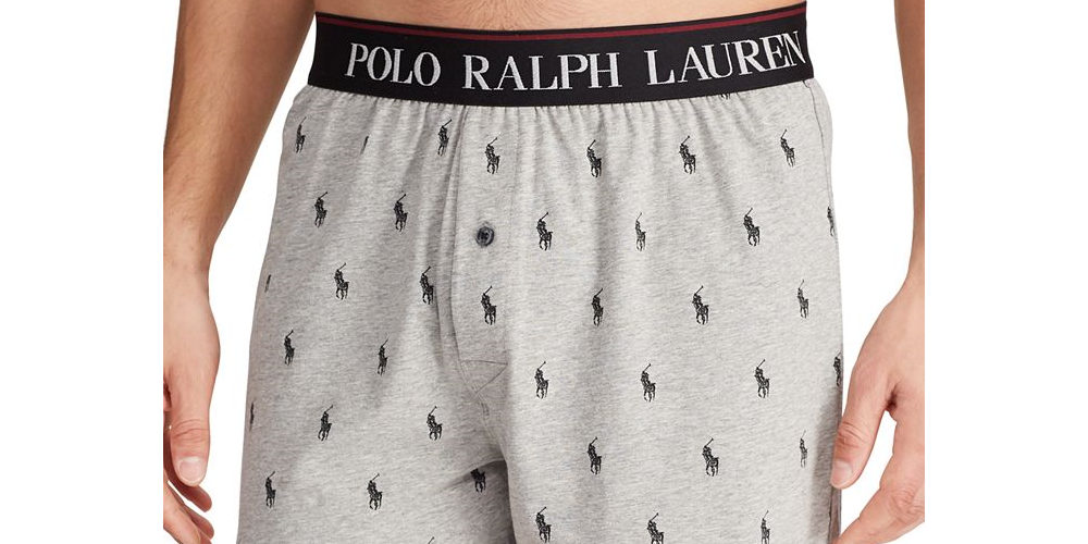 Polo Ralph Lauren Boxer Masculino de Malha Cinza Tamanho G