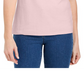 Blusa feminina Karen Scott com decote em V e detalhes em botões, rosa, tamanho pequeno GG