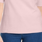 Blusa feminina Karen Scott com decote em V e detalhes em botões, rosa, tamanho pequeno GG