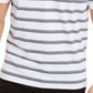 Camisa polo Calvin Klein masculina listrada de algodão líquido slim fit - branca, tamanho XS