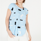 Camiseta estampada feminina Alfani azul tamanho GG