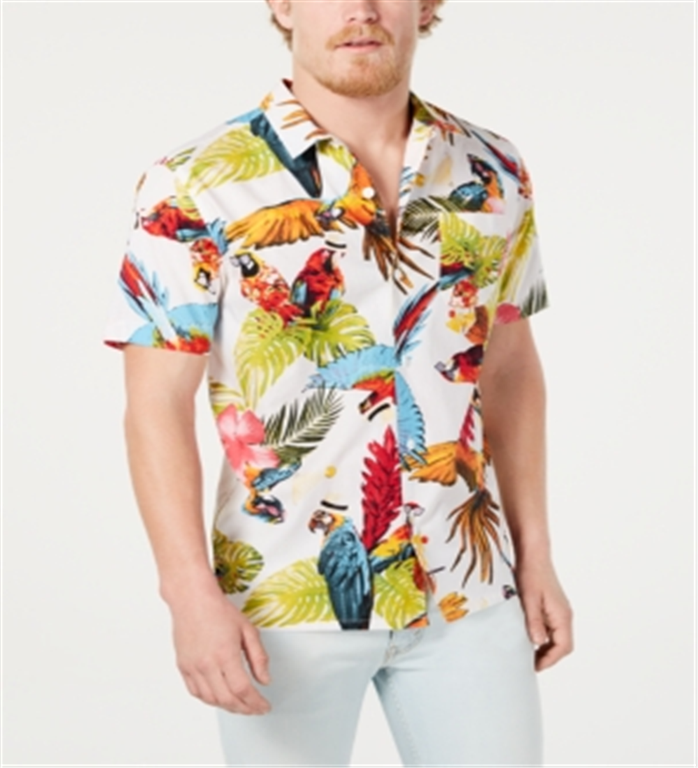 Camisa Levi's Alfred Popeline Manga Curta Masculina Branca Tamanho GG