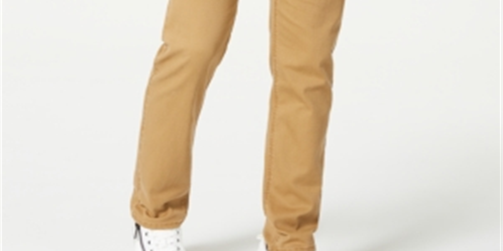 Calça jeans masculina justa e elástica Inc - Library Oak Brown, tamanho 34x34