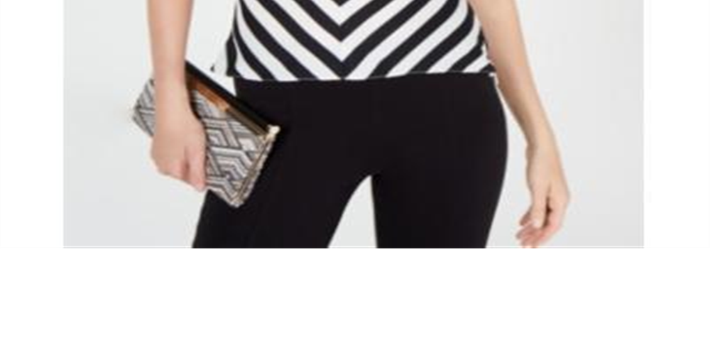 Blusa feminina com listras frontais torcidas da INC International Concepts, tamanho P