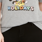 Camiseta gráfica moderna e luxuosa plus size Happy Disney Crew cinza tamanho 2X