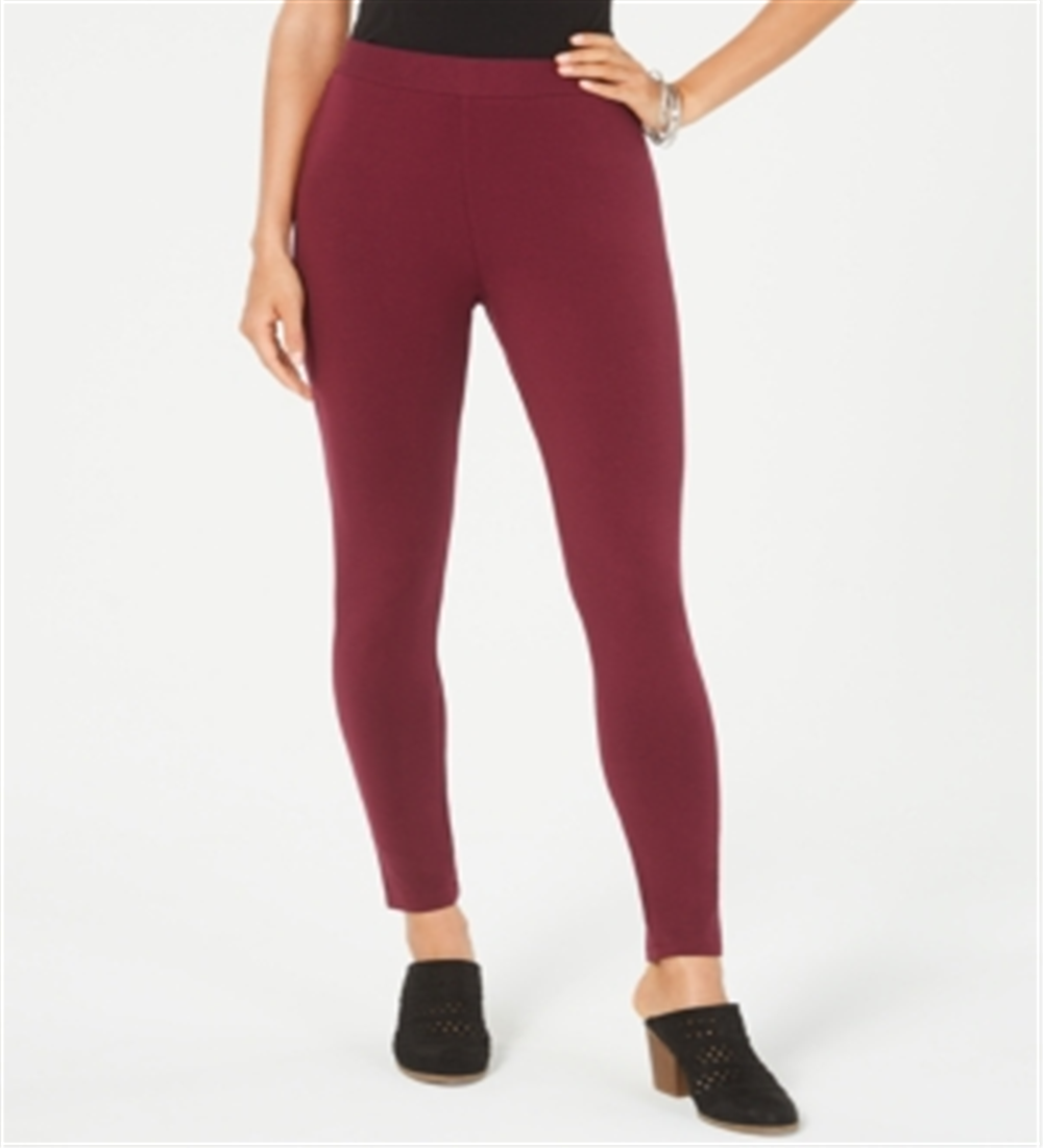 Leggings Petite Pull-on Estilo &amp; Co Vermelhas Tamanho XS