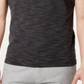 Camisa polo masculina listrada de manga curta Alfani, preta, tamanho grande