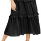 Vestido longo feminino com babados e camadas da INC International Concepts, preto, tamanho XXG