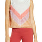 Camiseta regata feminina Chevron Tie Dye Ombre Love da Free People, azul, tamanho médio