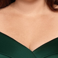 Vestido feminino Xscape de cetim com zíper e ombros de fora, comprimento total, corte formal, verde, tamanho 16W