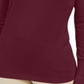 Suéter feminino com decote em V e mangas enfeitadas, tamanho XS, vermelho, da coleção JM