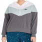 Moletom com capuz Nike Color Block feminino cinza tamanho 3X