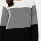 Karen Scott Petite Cotton Colorblocked Sweater Combo Preto Tamanho Petit XS