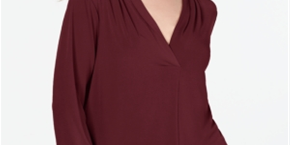 Blusa feminina Charter Club manga 3/4 vermelha tamanho GG