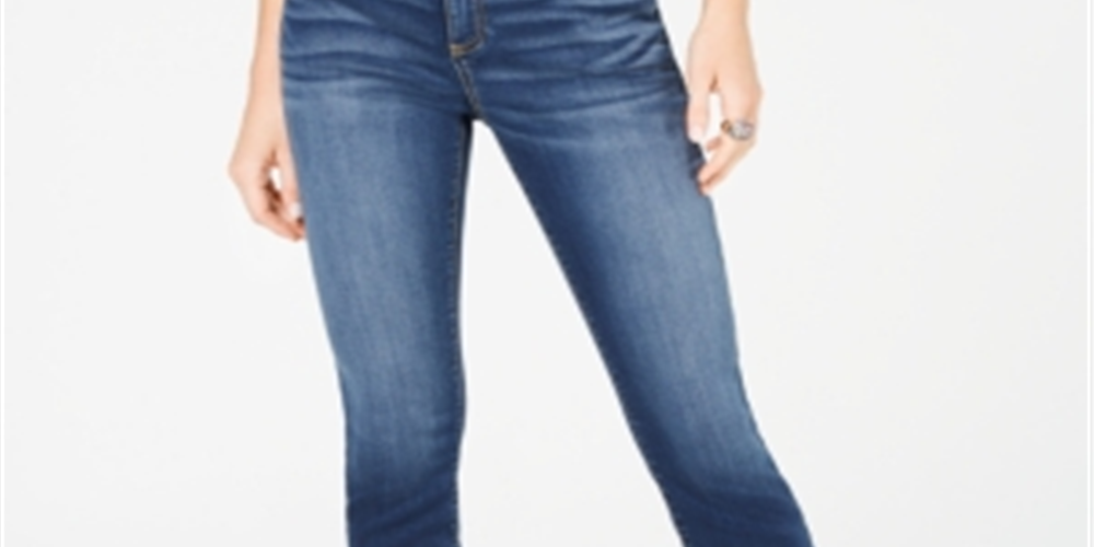 Calça jeans curta feminina INC Finity Stretch, azul curvilíneo, tamanho 6