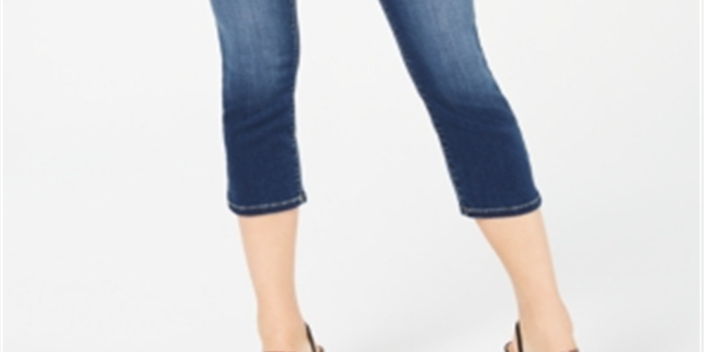 Calça jeans curta feminina INC Finity Stretch, azul curvilíneo, tamanho 6