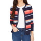 Cardigan listrado feminino Charter Club azul tamanho -XL