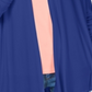 Karen Scott Cardigan Feminino Frente Aberta Azul Tamanho Pequeno XL