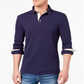 Polo de desempenho de malha masculino Club Room azul tamanho XXL