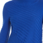 Suéter feminino Charter Club com gola falsa e pontos mistos, azul, tamanho GG