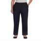 Calça jeans feminina Alfred Dunner Classics com perna reta, preta, tamanho 18 S