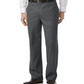 Calça social masculina Perry Ellis Portfolio Classic Fit com frente lisa e pele de tubarão, preta, tamanho 36x32