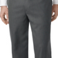 Calça social masculina Perry Ellis Portfolio Classic Fit com frente lisa e pele de tubarão, preta, tamanho 36x32