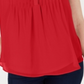 Charter Club Top Feminino Petite Pintucked Risky Vermelho Tamanho Petite M