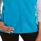 Karen Scott Colete Esportivo Feminino com Zíper Zeroproof Fleece Azul-petróleo Cristal Tamanho P