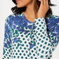 Cardigan feminino com estampa floral brilhante Charter Club, verde, tamanho XS