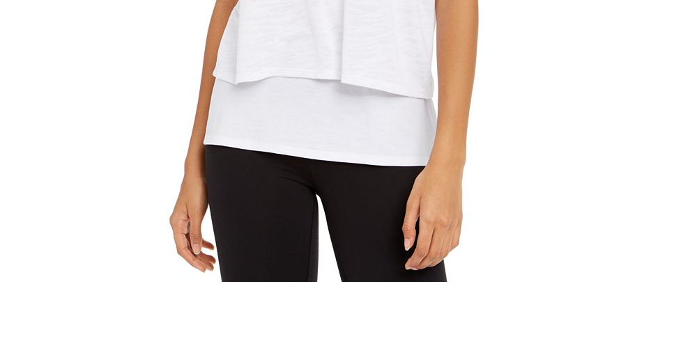 Camiseta feminina Ideology com decote redondo e manga curta, branca, tamanho XL