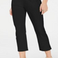Calça skinny curta feminina INC, preta escura, tamanho 12 P