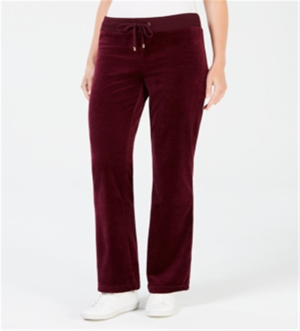 Calça de veludo feminina Charter Club roxa tamanho pequeno XL