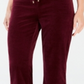 Calça de veludo feminina Charter Club roxa tamanho pequeno XL
