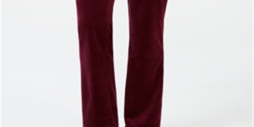 Calça de veludo feminina Charter Club roxa tamanho pequeno XL