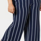 Calça feminina listrada plus size Charter Club azul tamanho 0X