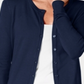 Cardigan feminino com gola redonda Charter Club, azul, tamanho pequeno