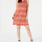 Vestido feminino sem mangas estampado estilo &amp; co laranja tamanho pequeno