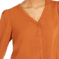 Blusa feminina Alfani com decote em V, marrom, tamanho médio