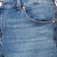 Calça jeans feminina Seven7 Trendy com bainha inclinada, azul, tamanho 20W