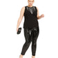 Calça feminina plus size com lantejoulas da INC International Concepts, preta, tamanho 4X