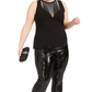 Calça feminina plus size com lantejoulas da INC International Concepts, preta, tamanho 4X