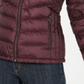 Casaco acolchoado com capuz e plumas Michael Kors feminino, roxo, tamanho P