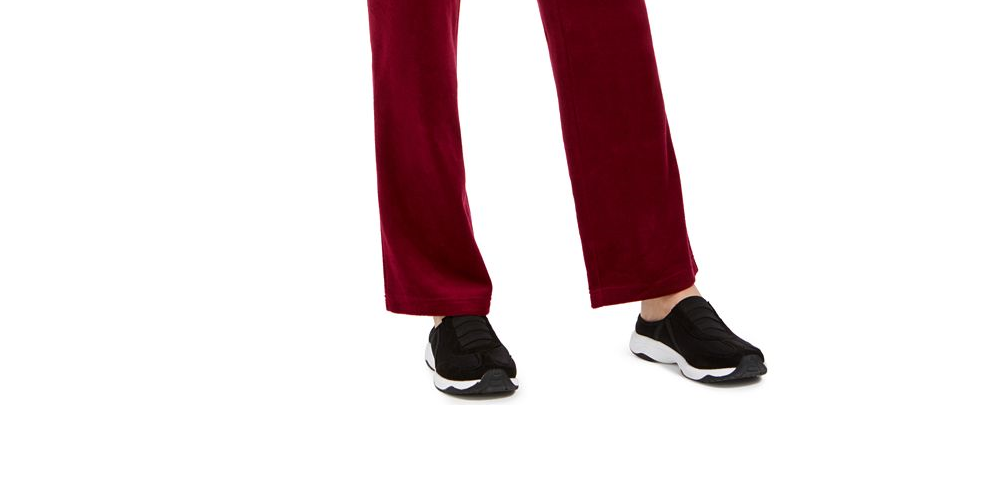 Calça de veludo feminina Karen Scott, roxa, tamanho PP