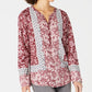 Camisa Petite com Estampa Mista Style &amp; Co Vermelha Tamanho PL