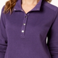 Karen Scott Blusa Feminina Gola Alta com Botões Frontais Roxa Tamanho Pequeno GG
