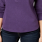 Karen Scott Blusa Feminina Gola Alta com Botões Frontais Roxa Tamanho Pequeno GG