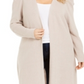 Cardigan feminino com manga bufante INC International Concepts, marrom, tamanho 2XL