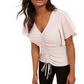 Blusa feminina com franzido frontal INC International Concepts, rosa, tamanho PP