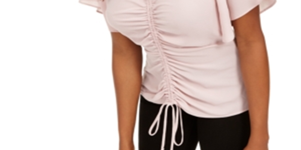 Blusa feminina com franzido frontal INC International Concepts, rosa, tamanho PP